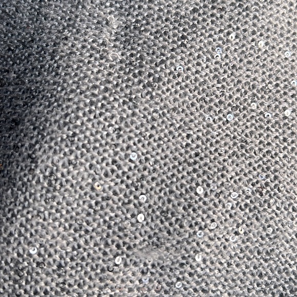 NWT MK Gray Knitted Sequin Front Ladies Sweater, Size Small - Picture 5 of 5
